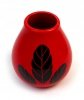 Matero ceramiczne czerwone kubek do Yerba Mate Hoja Rojo 350 ml